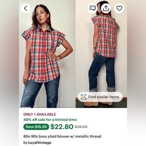 Western rodeo maximalist plaid shirt,cowgirl,metallic thread,PTP 25”oversized 1X